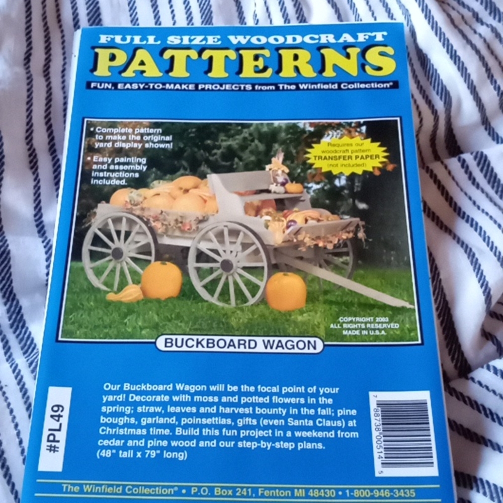 Buckboard Wagon pattern. New Pattern. By Winfield.
